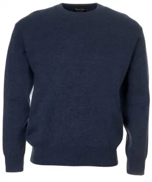 40% OFF - FRANCO PONTI Crew Neck - Mens Italian Merino Wool Blend - Dark Denim - Size: XL