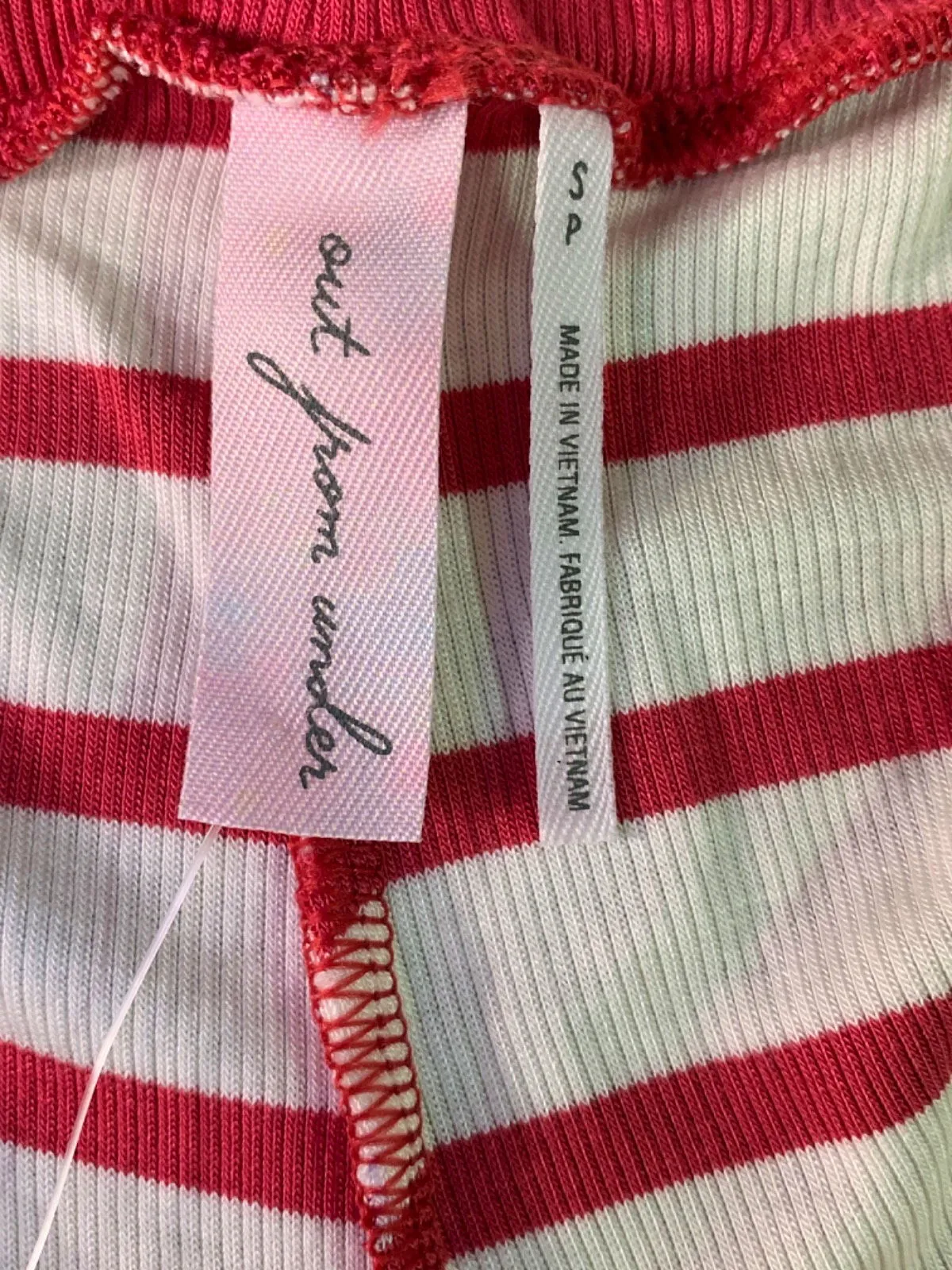 Anthropologie Out From Under Red and White Striped Lounge Shorts Small