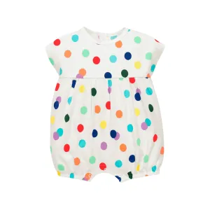 Baby Bubble Shortie - Rainbow Confetti Dot