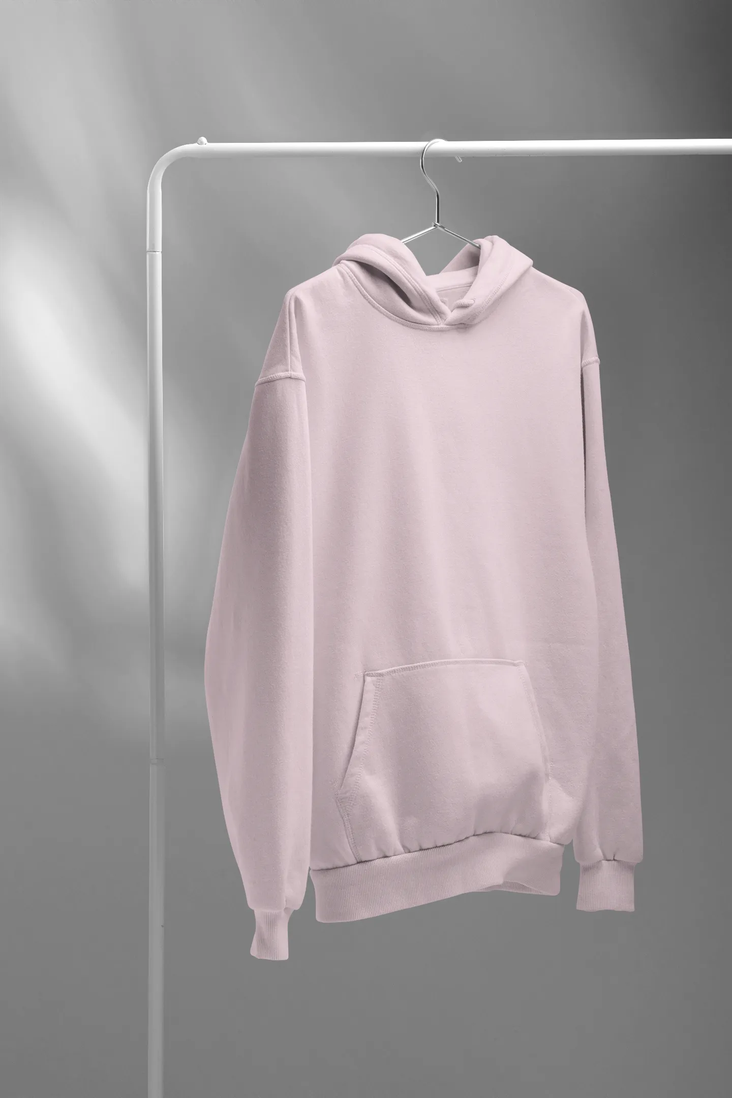 Basic Light Baby Pink Winter Hoodies