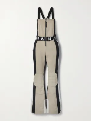 Belted recycled flared ski suit