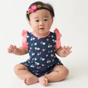 Bestaroo Flutter Romper - Navy Spring Bloom