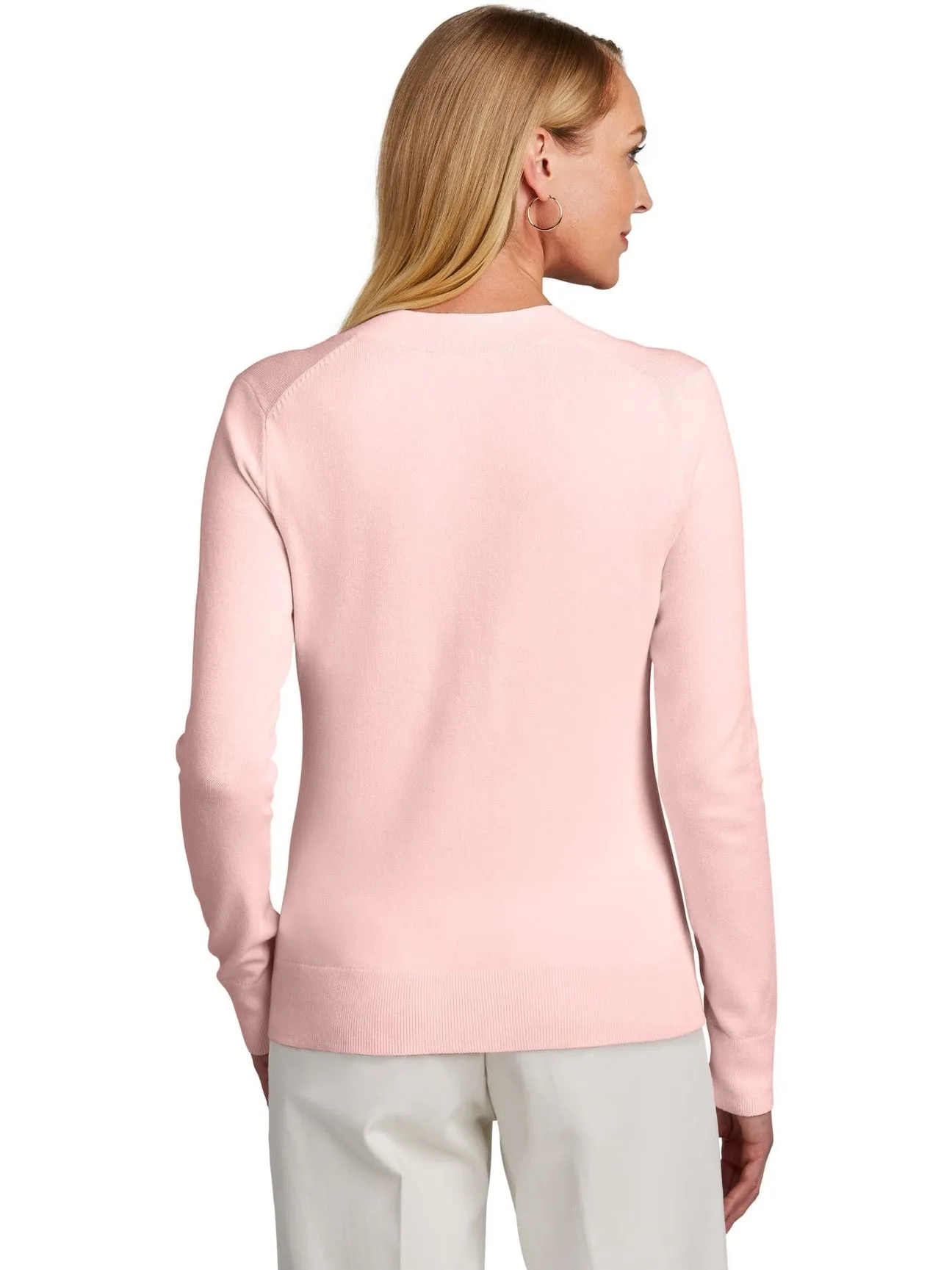 Brooks Brothers Ladies Cotton Stretch V-Neck Sweater