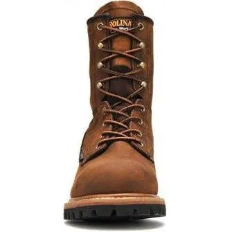 Carolina Men's Elm 8" Steel Toe WP Logger Work Boot - Brown - CA9821