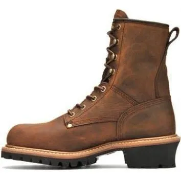 Carolina Men's Elm 8" Steel Toe WP Logger Work Boot - Brown - CA9821