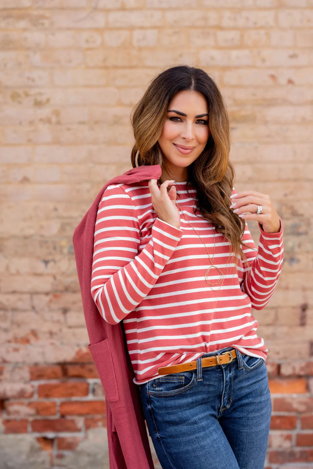 chic dipped trim sweater