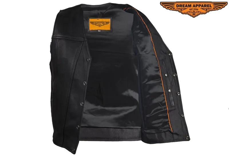 Classic Motorcycle Club Vest with Conceal Carry Pockets