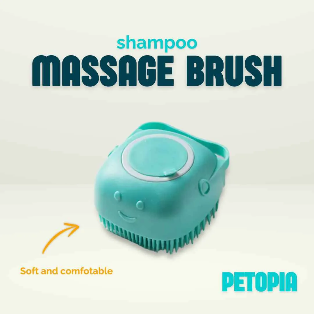 Doggy shampoo massage brush