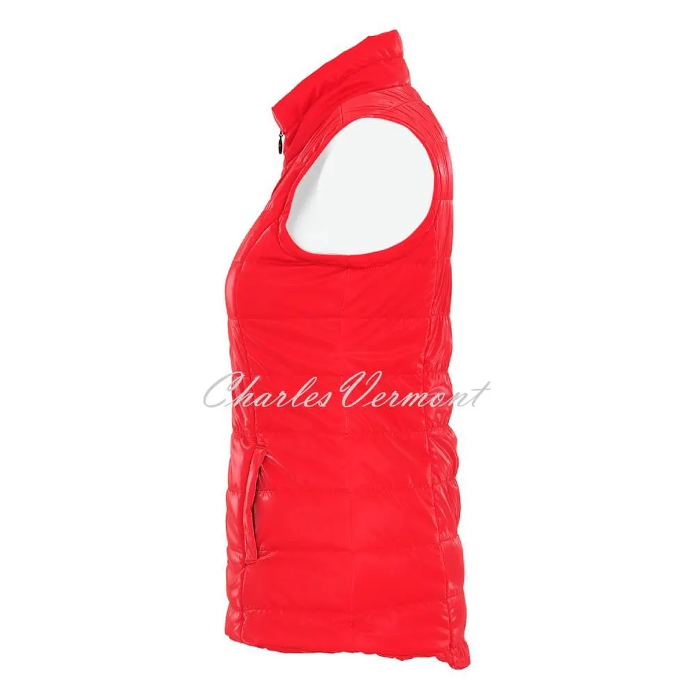 Dolcezza High Gloss Lightly Padded Gilet - Style 73802 (Red)