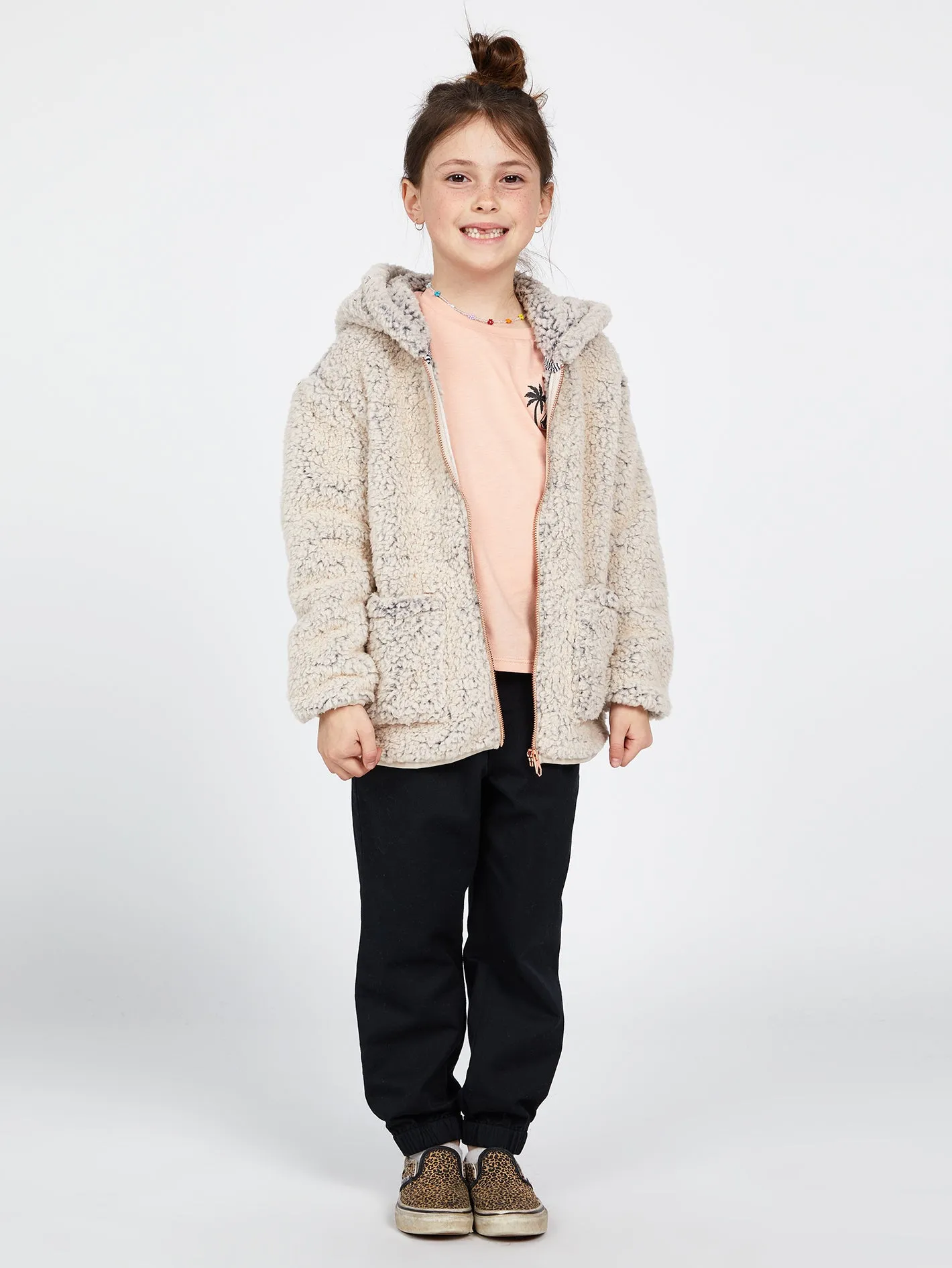 Girls Lived In Lounge Phuz Zip Up Jacket - Sand