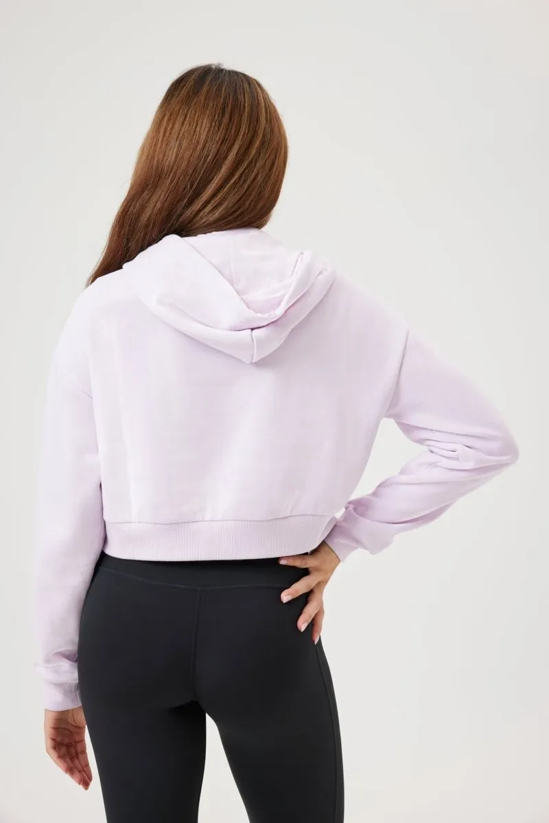 INSPORT WOMEN'S CARLA CROPPED LAVENDER PURPLE HOODIE