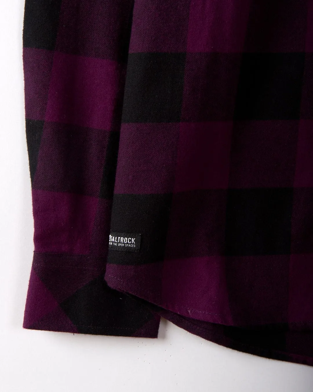 Jak - Mens Flannel Shirt - Black/Purple