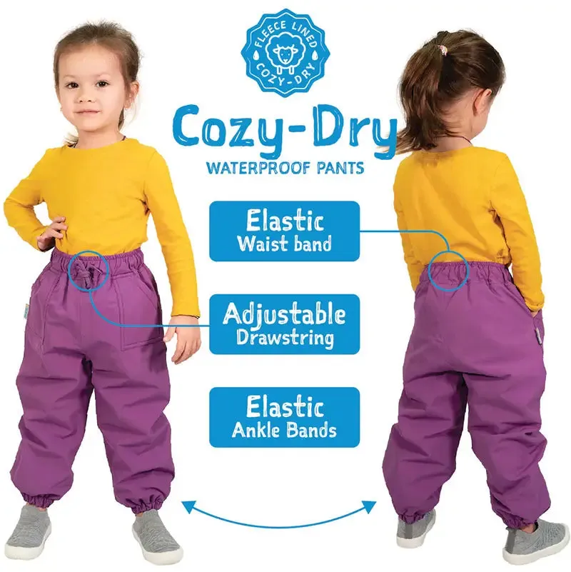 Jan & Jul Kids Cozy-Dry Rain & Snow Pants - Black