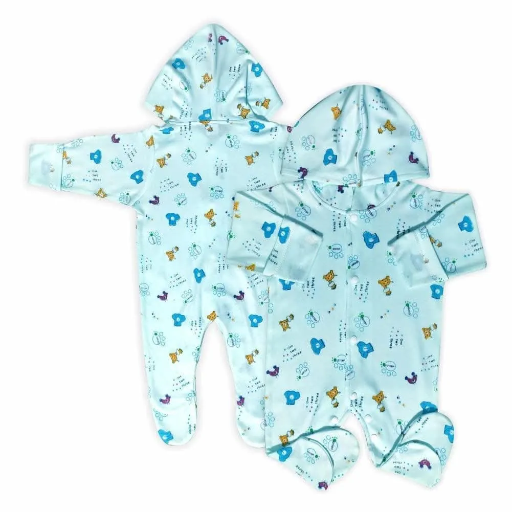 KIDS & BEBS® New Born Baby Romper baby suits for baby boy and baby girls ( blue , 3 - 6 months )