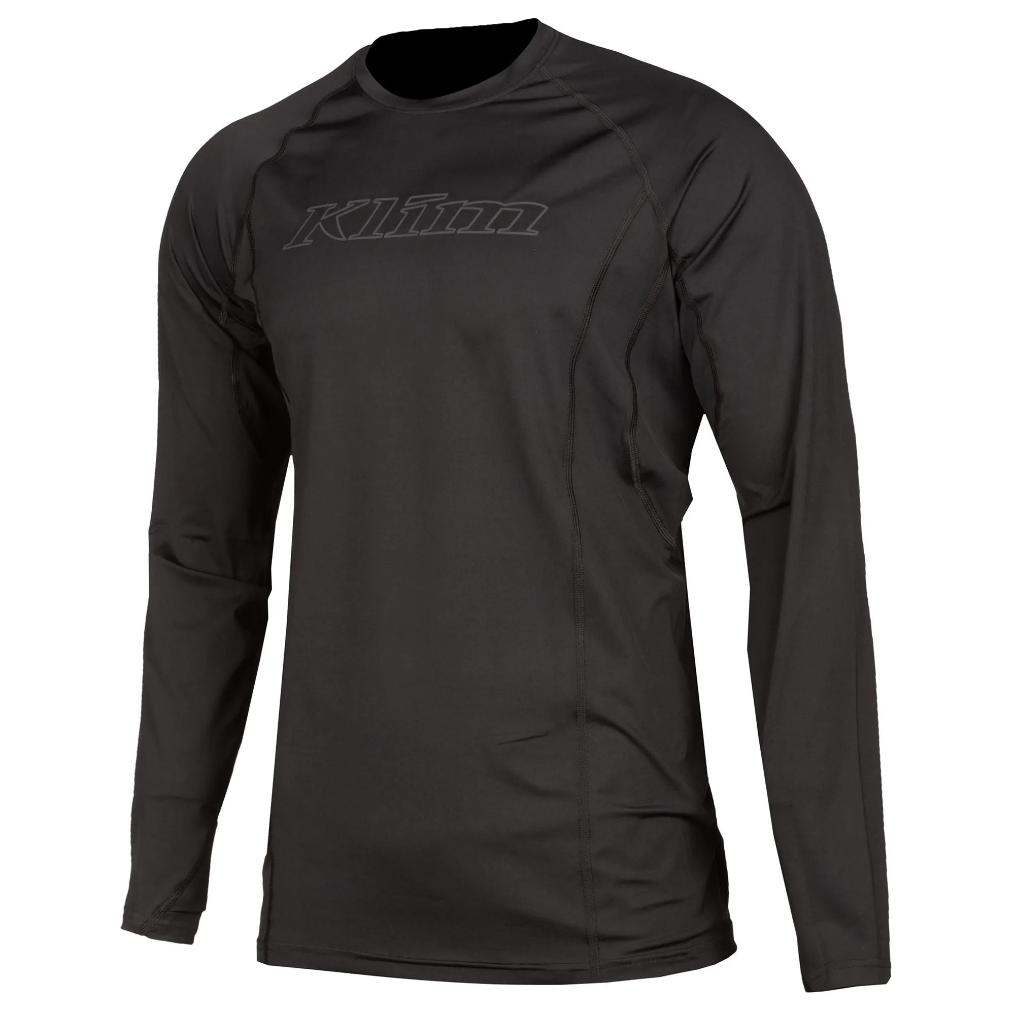 Klim  Mens Aggressor Shirt 1.0 Base Layer Moisture Wicking Athletic Fit Black