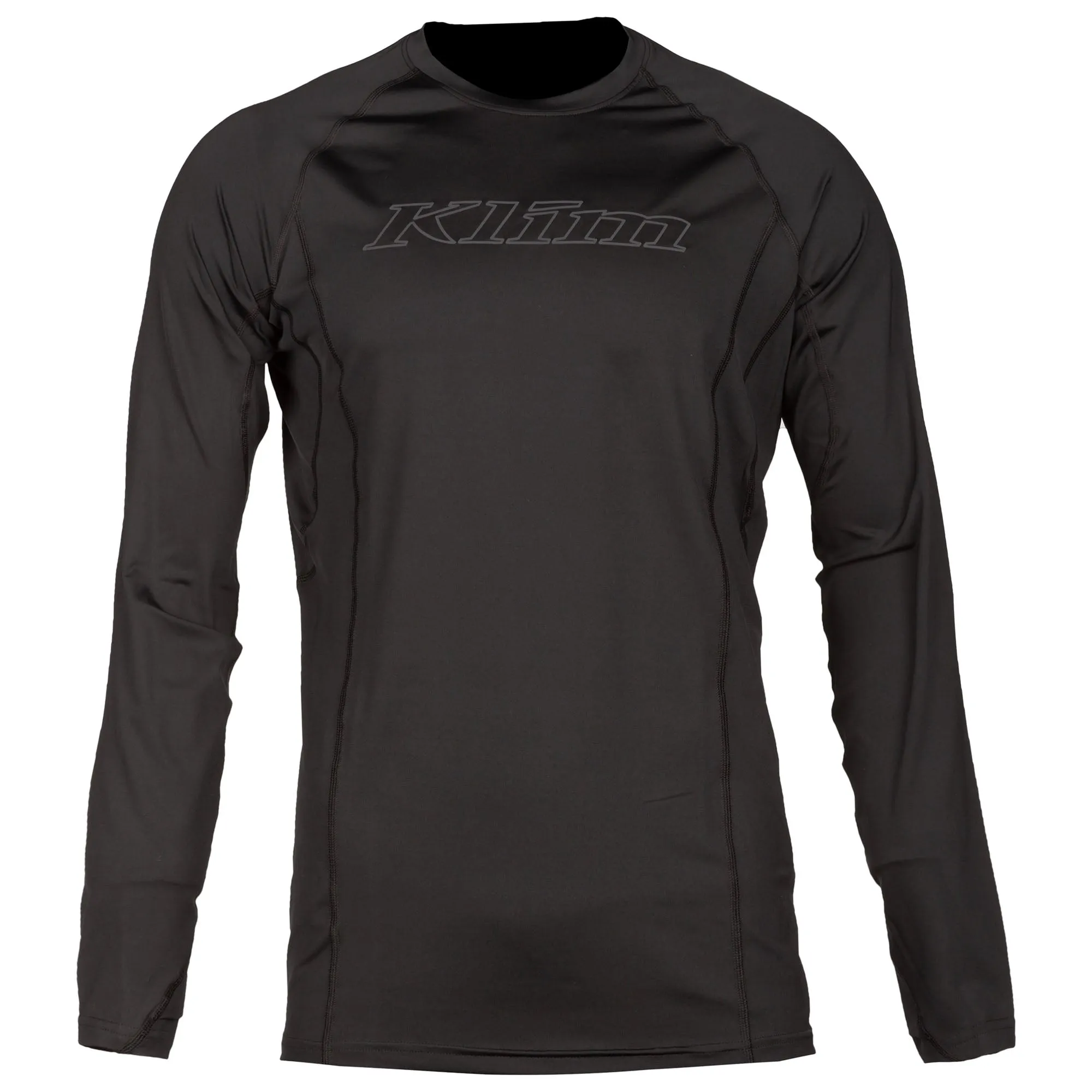 Klim  Mens Aggressor Shirt 1.0 Base Layer Moisture Wicking Athletic Fit Black