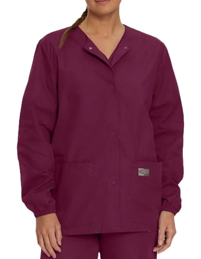 Landau Scrubzone 28 Inch Women Snap Front Warm Up Jacket