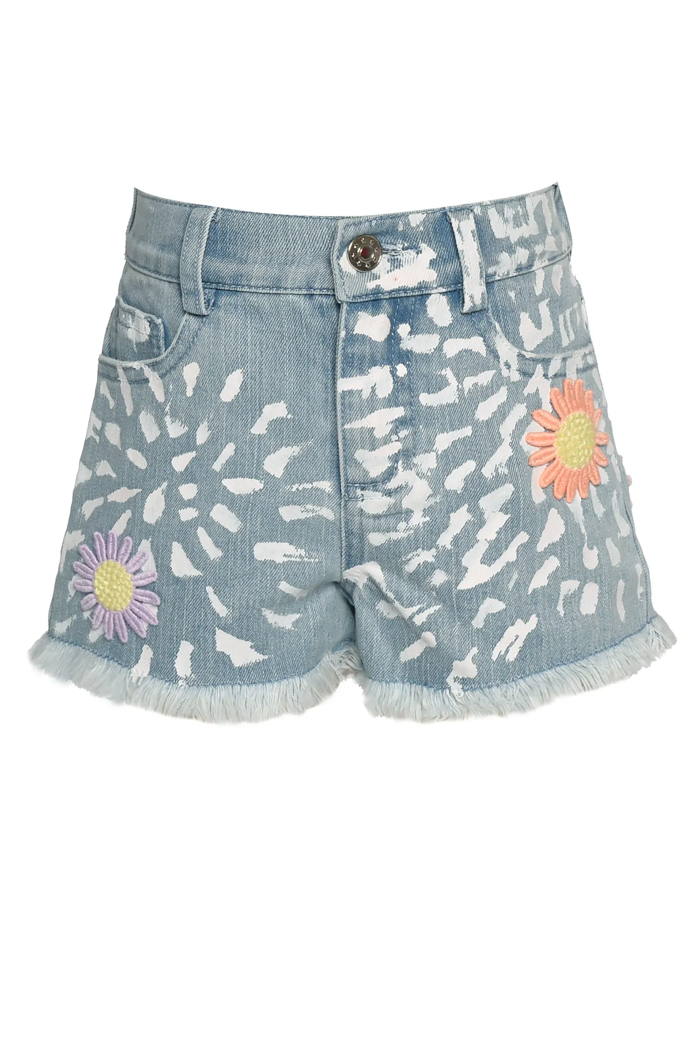 Little l Big Girl's Flower Child Daisy Denim Shorts