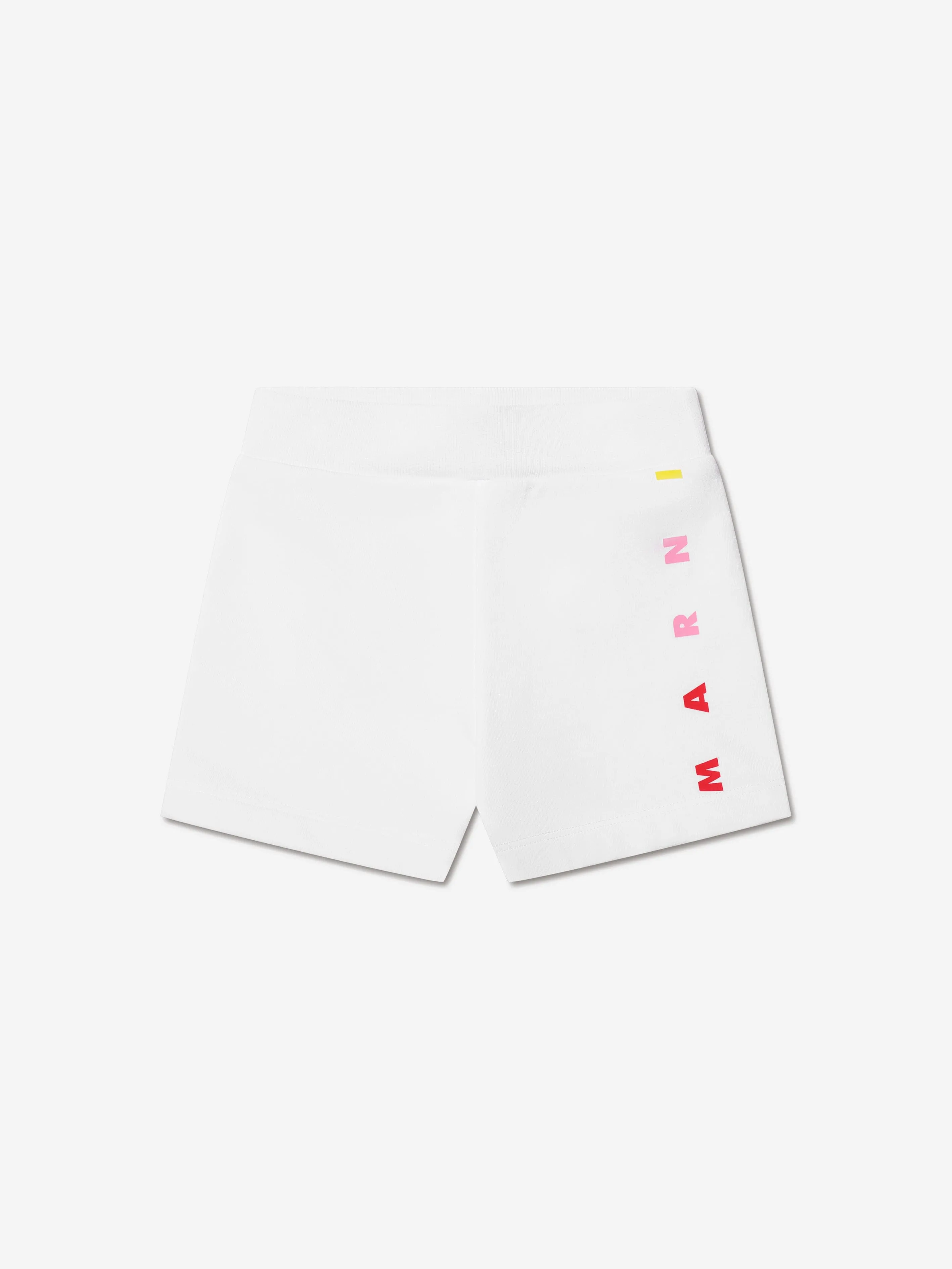 MARNI Baby Girls Logo Shorts in White