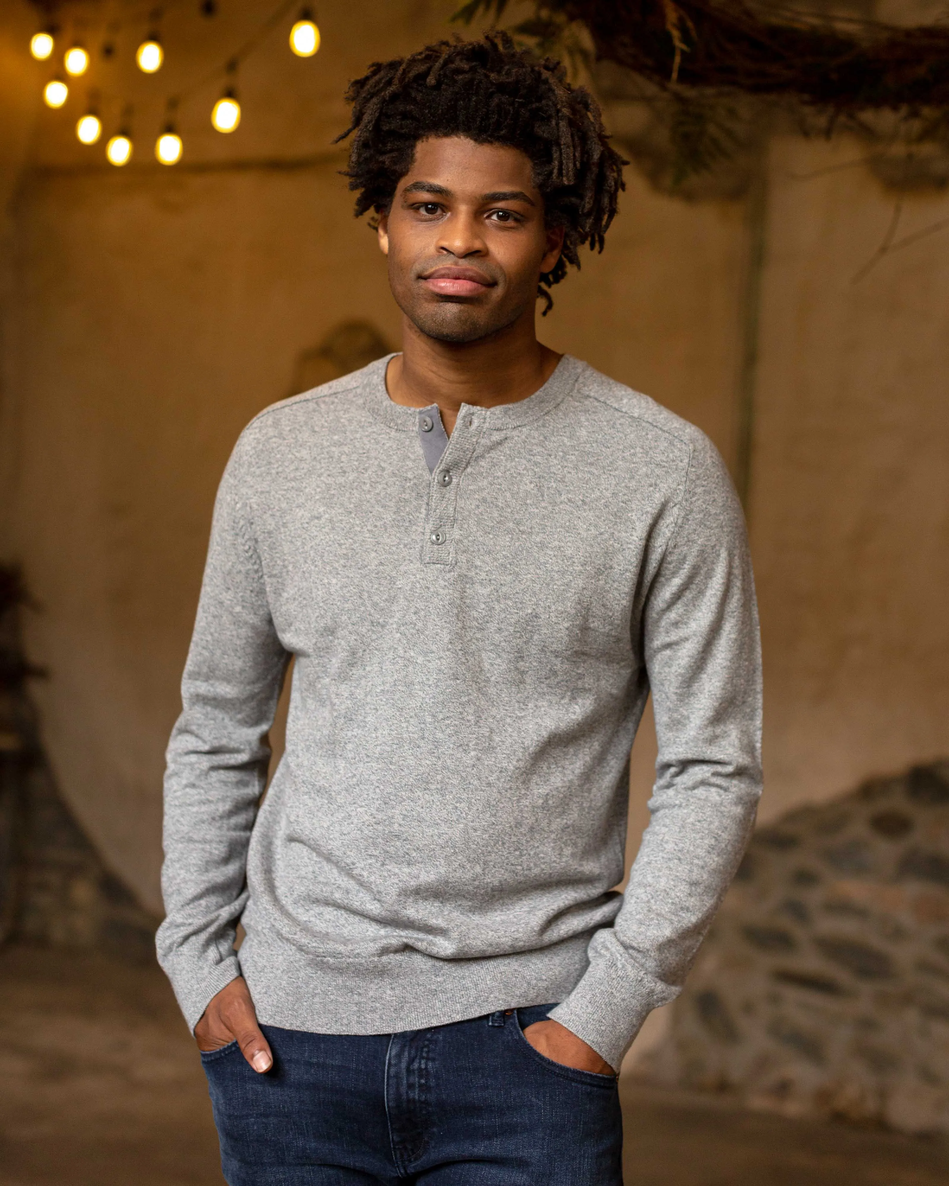 Merino Blend Sweater Henley