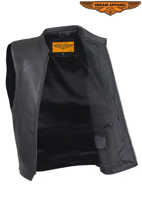 Motorcycle Club Vest with Low Profile Collar