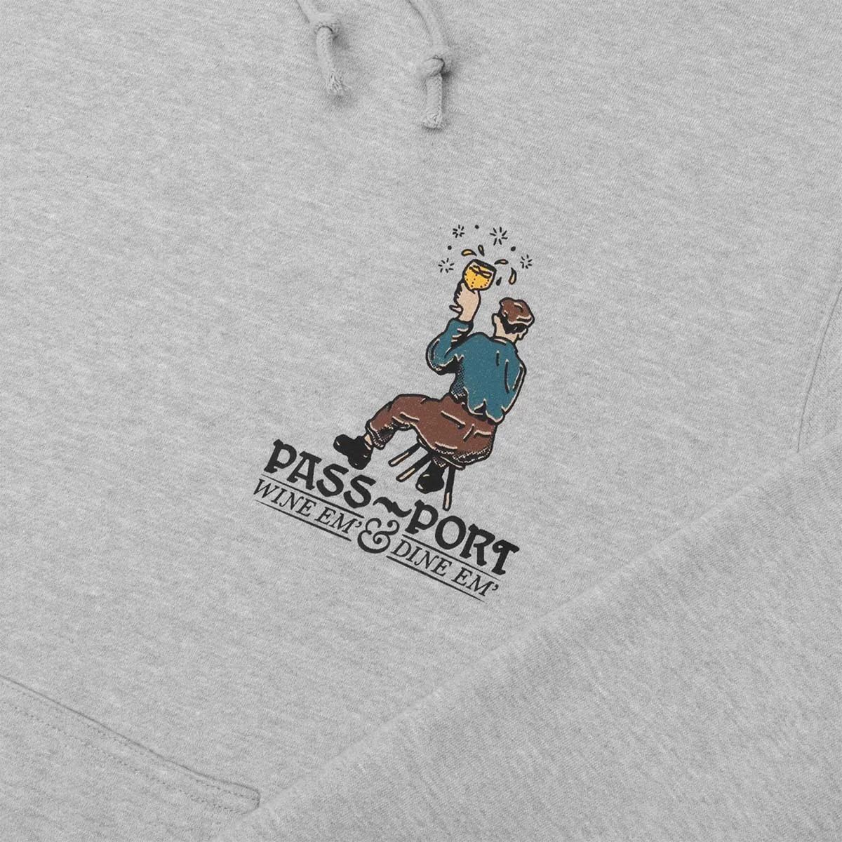 Pass~Port - Wine Em' Hoodie Ash