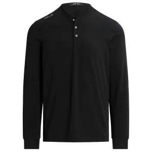 Performance Jersey Henley Shirt Polo Black - SS24