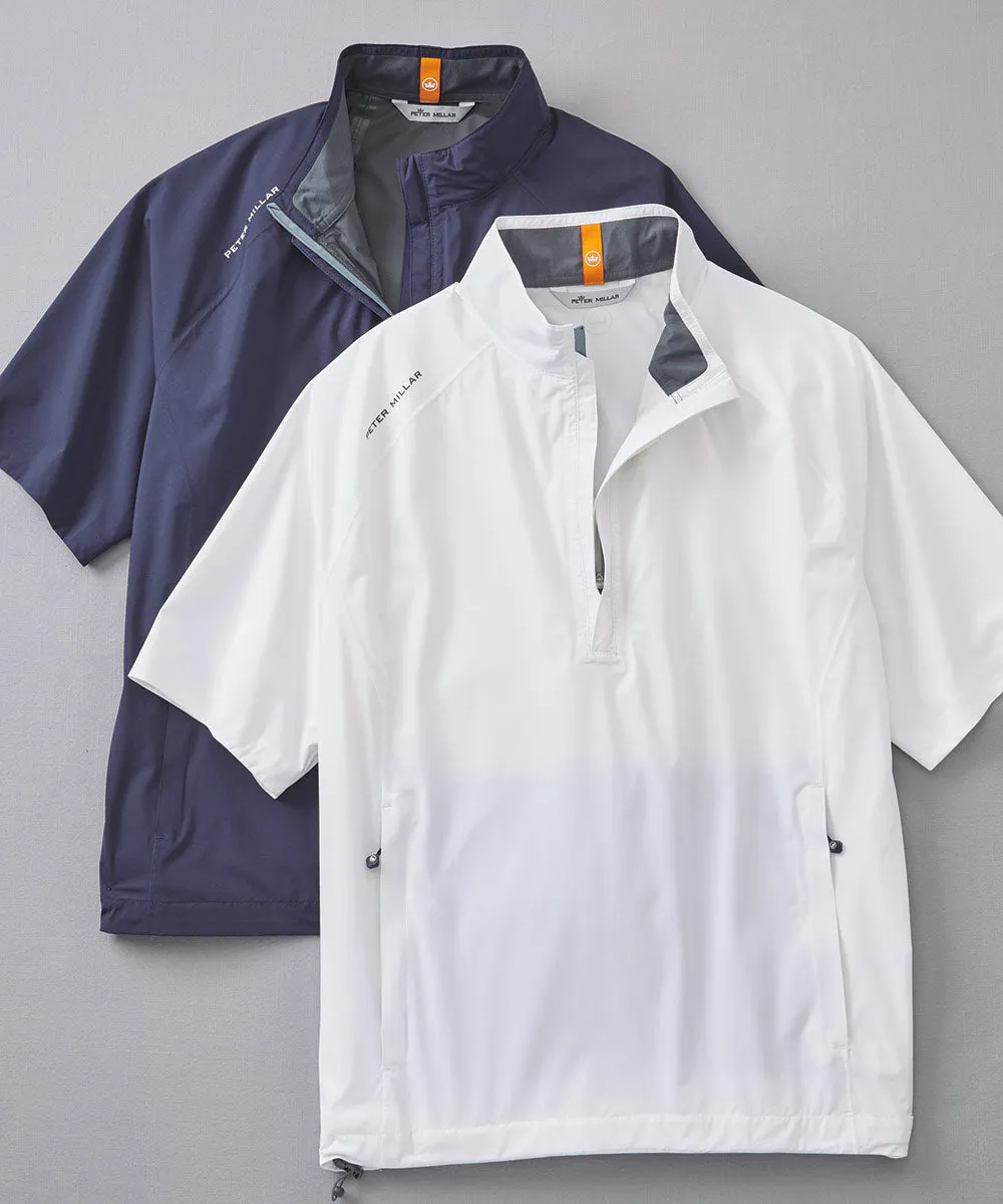 Peter Millar Shield Short Sleeve Half-Zip Wind Shirt