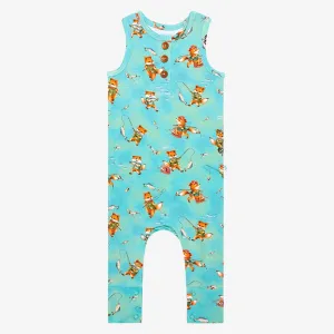 Posh Peanut Henley Racerback Romper - Arlo