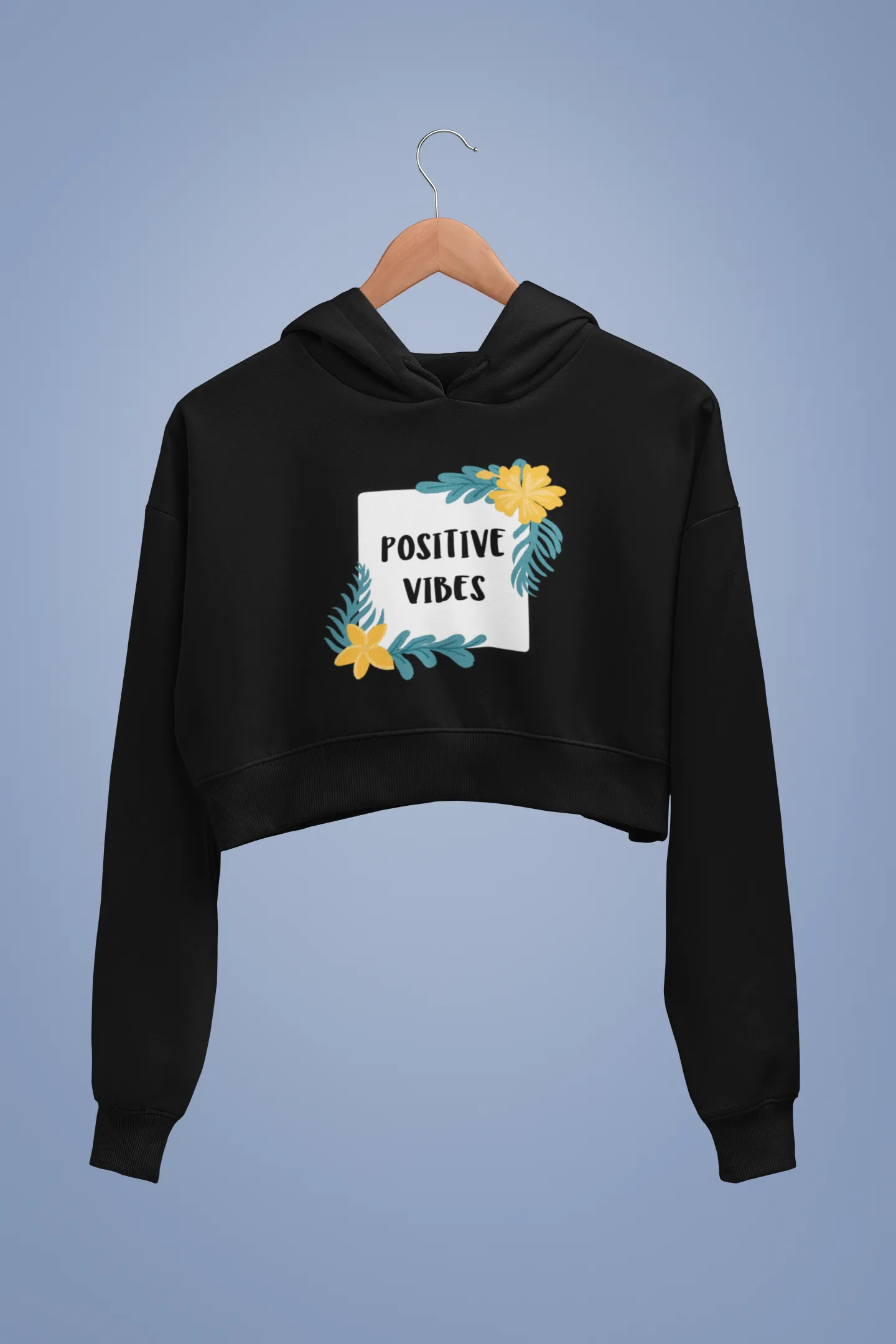 POSITIVE VIBES - Winter Crop Hoodies