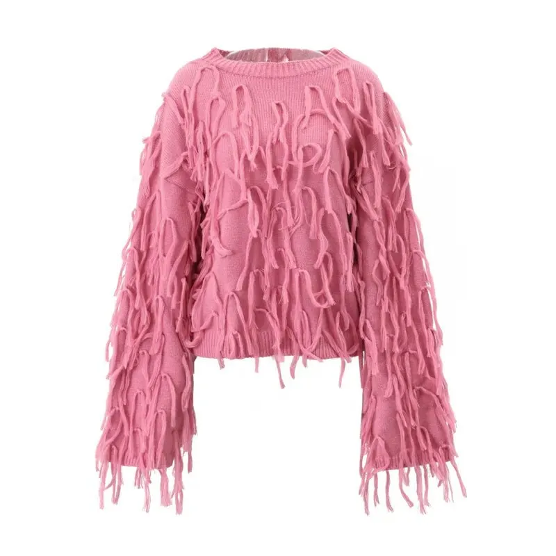 Pre Order:  Tassels Long Sleeve Loose Sweater