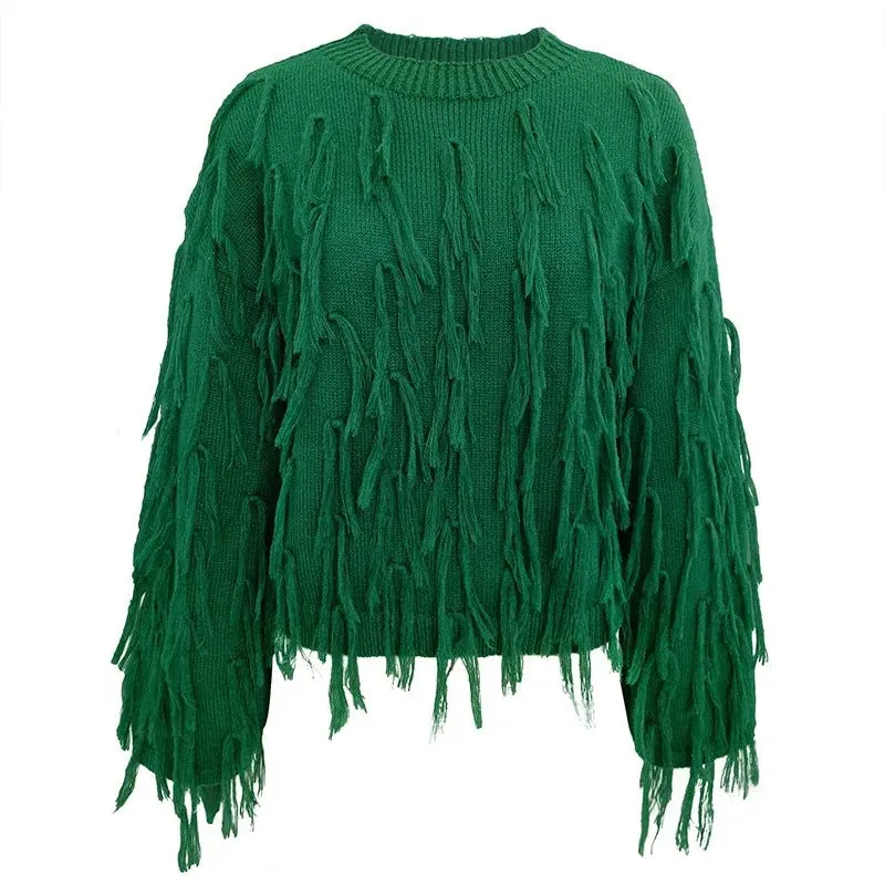 Pre Order:  Tassels Long Sleeve Loose Sweater