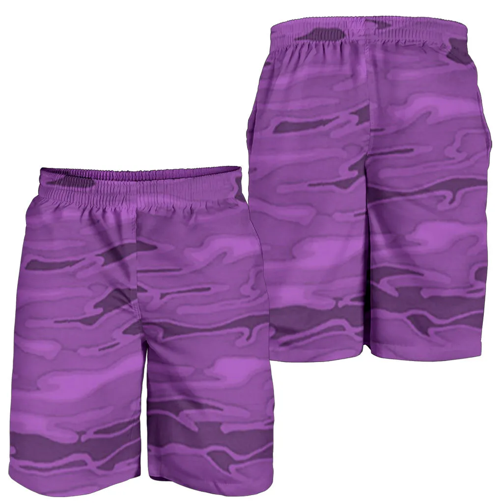 Purple Camouflage Mens Shorts