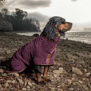 Ruff and Tumble Country Collection Dog Drying Coat - Burgundy