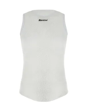 Santini Alpha Sleeveless Baselayer - White