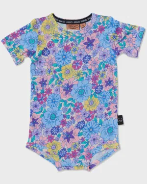 Short Sleeve Zip Romper - Bunch of Fun