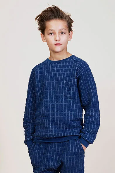 Soft Gallery Beau Boys Sweatshirt - Navy Quilt