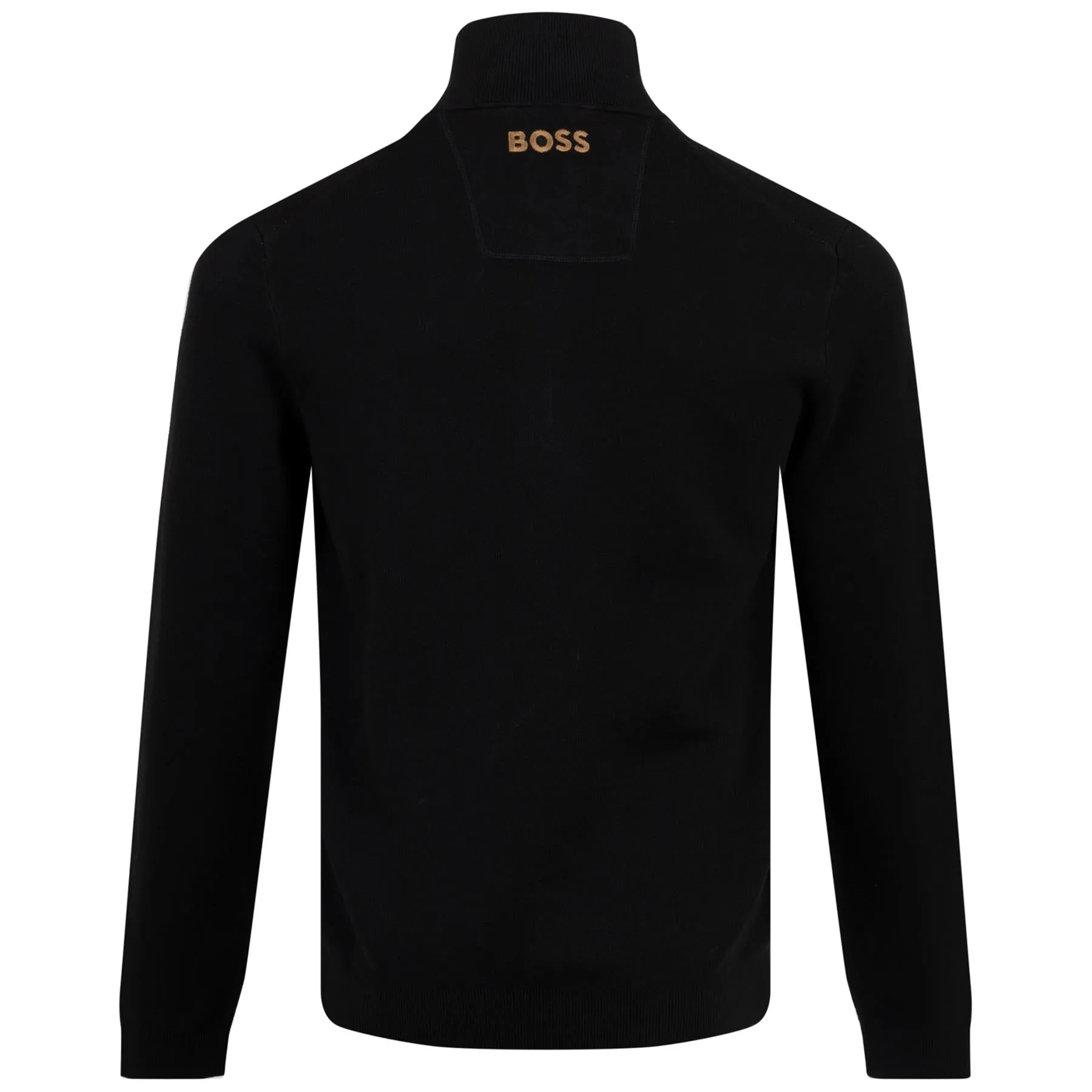 The Open Cotton Quarter Zip Mid Layer Black - AW24