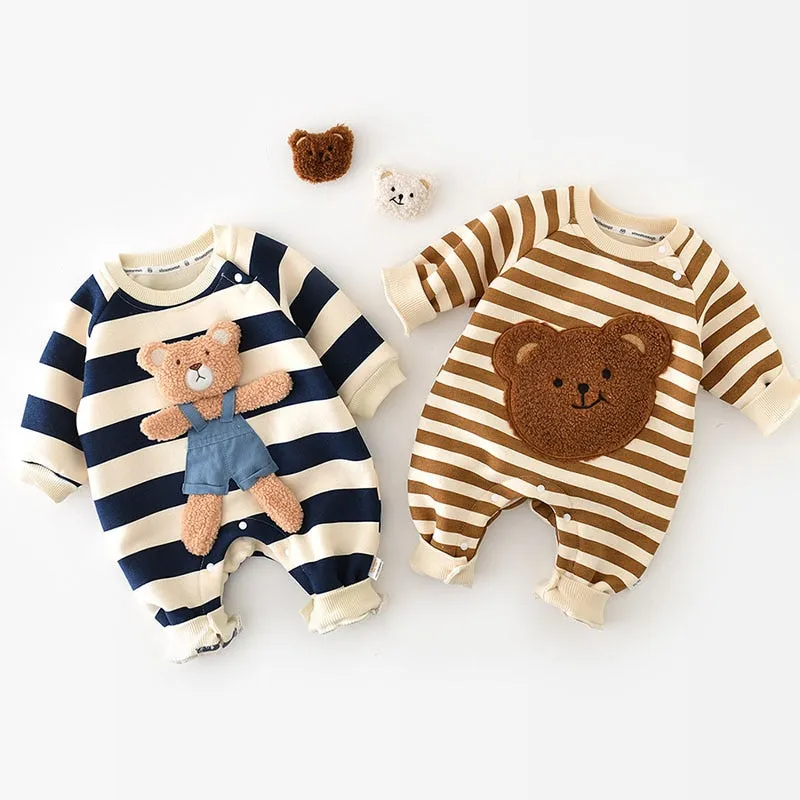 Winter Baby Rompers/  Jumpsuits Bear Outfit