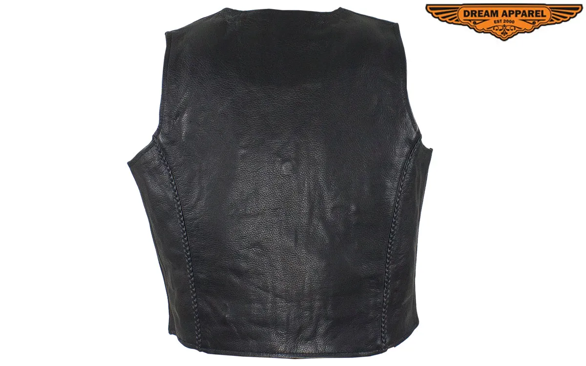 Womens Classic Leather Vest