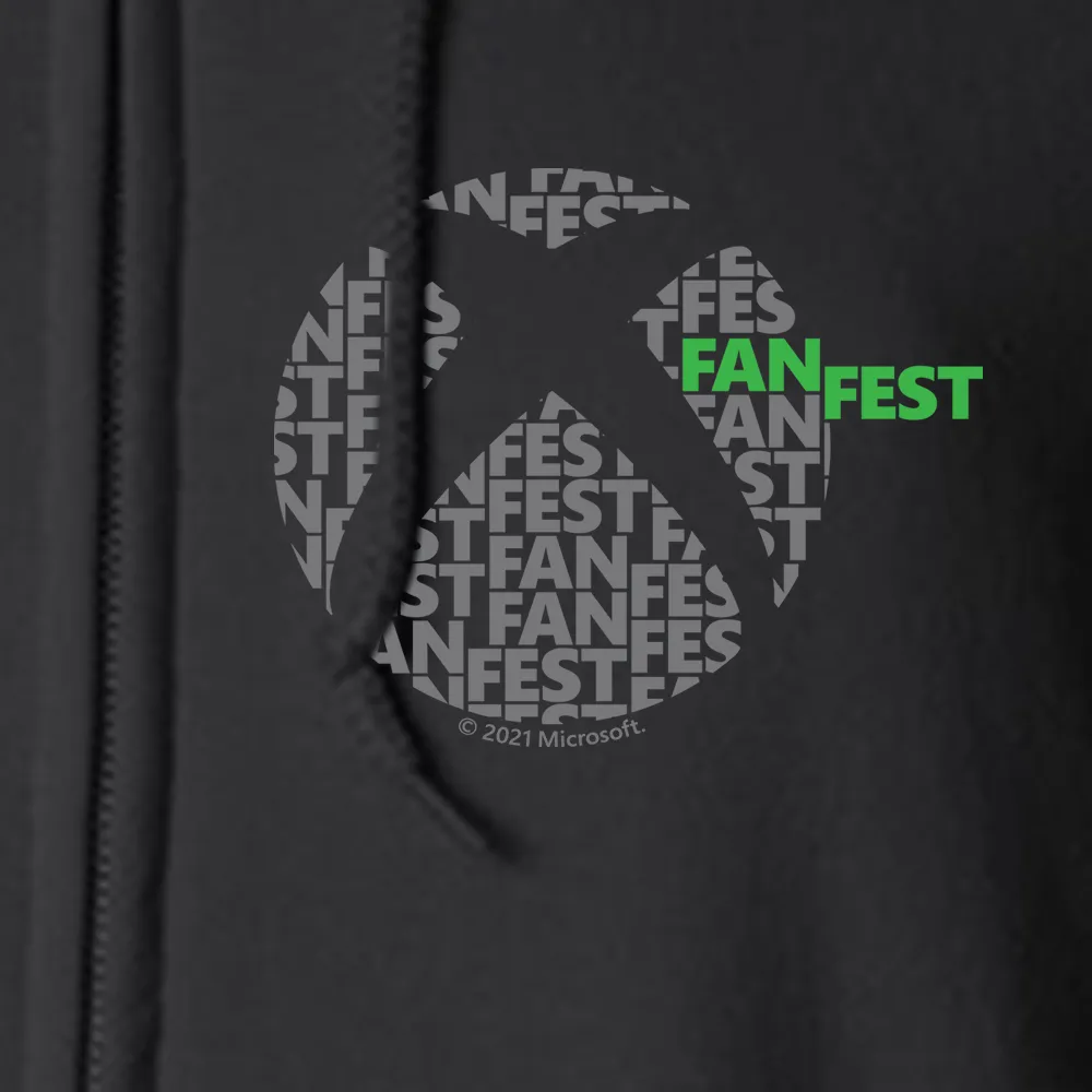 Xbox FanFest Personalized Wordmark Sphere Black Zip-Up Hoodie